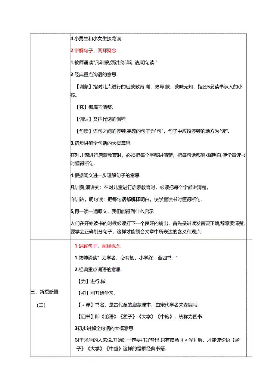 新版国学三字经20.凡训蒙须讲究 教学设计.docx_第2页