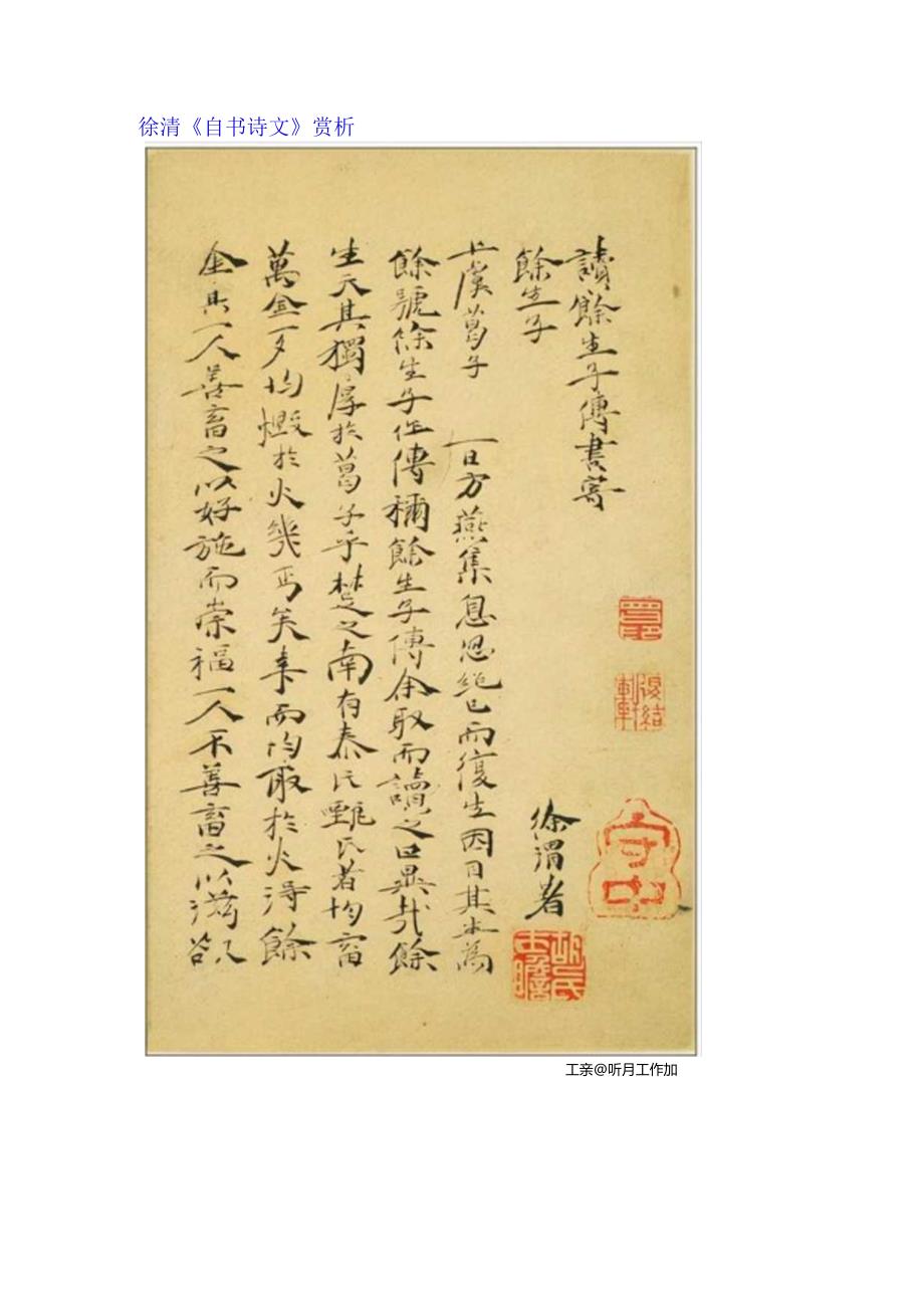 徐渭《自书诗文册》赏析.docx_第1页