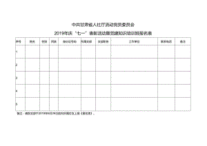 庆“七一”表彰活动暨党建知识培训班报名表.docx