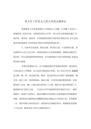 班主任工作范文班主任的点滴体会.docx