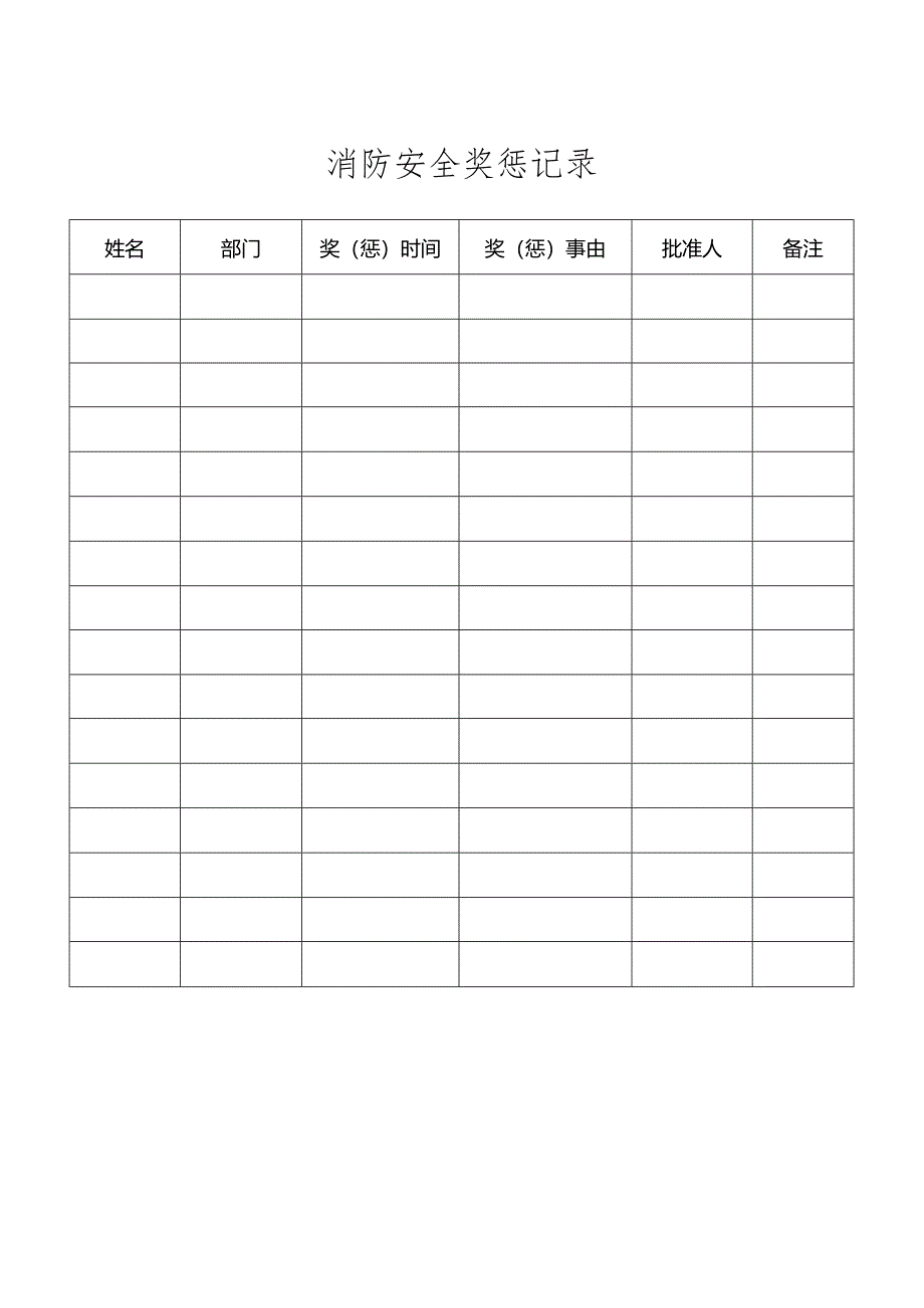 消防安全奖惩记录表.docx_第1页