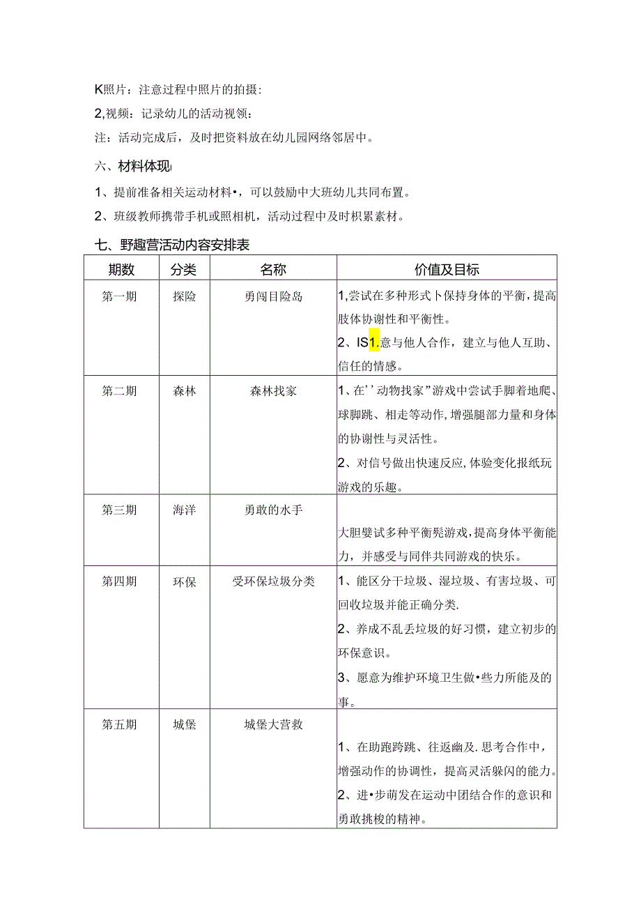 幼儿园自然野趣营操作方案.docx_第2页