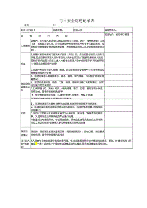 每日安全巡逻记录表.docx