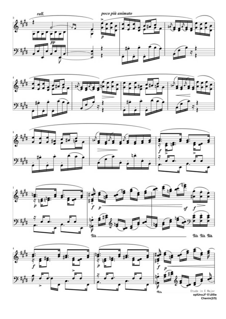肖邦练习曲“离别”Op.10 No.3 高清钢琴谱五线谱.docx_第2页