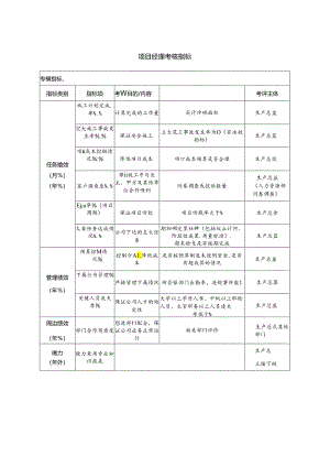 项目经理考核指标.docx
