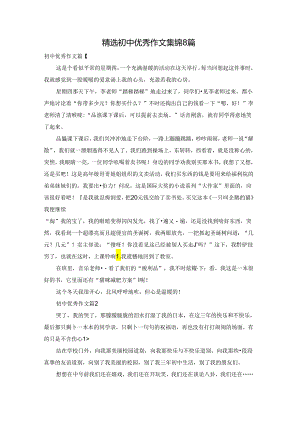 精选初中优秀作文集锦8篇.docx