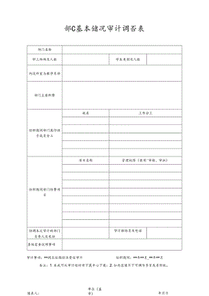 部门基本情况审计调查表.docx