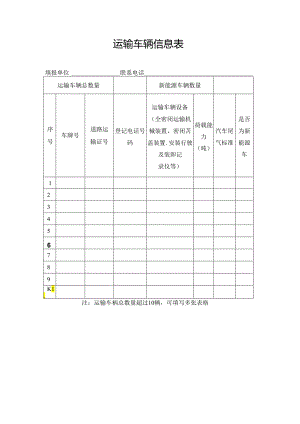 运输车辆信息表.docx