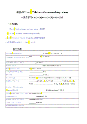 衔接点2 新牛津译林版七年级上册Unit1 This is me! （Grammar-Integration）元音学习[u;][][ɑ;][][e][].docx