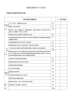 血糖监测操作评分标准.docx