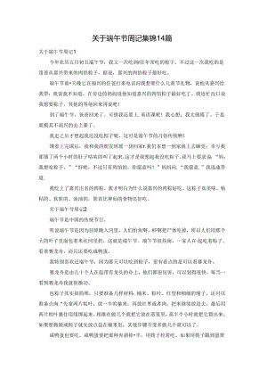 关于端午节周记集锦14篇.docx