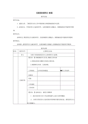 《美丽的颜色》教案.docx