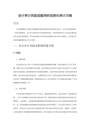 会计审计风险因素识别与信息化审计方略.docx
