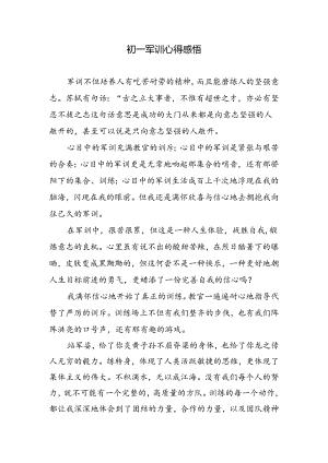初一军训心得感悟.docx