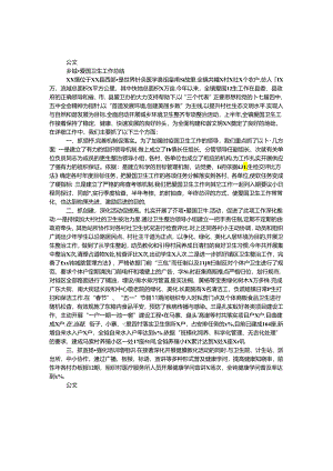 乡镇爱国卫生工作总结.docx