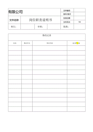 全套岗位职责说明书.docx