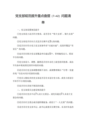 党支部规范提升重点查摆（7 42）问题清单.docx