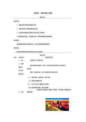 《野望》《黄鹤楼》教案.docx