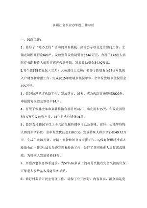 乡镇社会事业办年度工作总结.docx