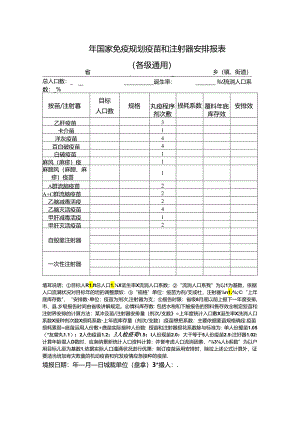 乡镇社区免疫规划精细化管理相关报表.docx