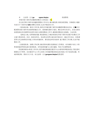 乡镇开展干部作风问题排查整改工作情况汇报.docx