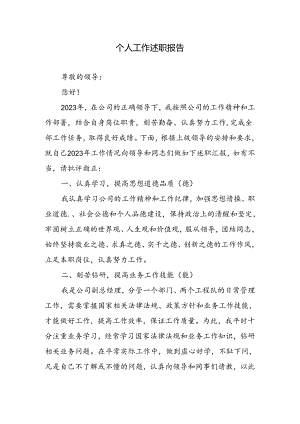 个人工作述职报告.docx