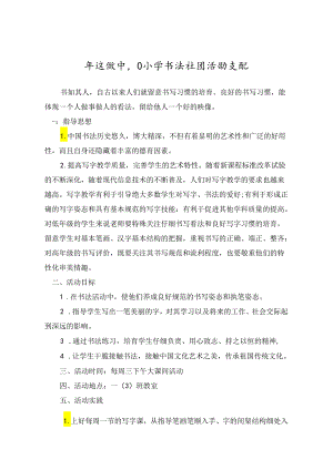 书法社团活动计划.docx