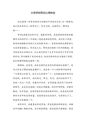 大学学校军训心得体会.docx