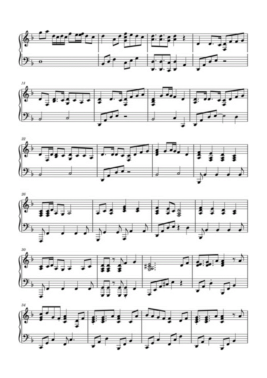 勿念他归（千本樱抒情版） 高清钢琴谱五线谱.docx_第3页