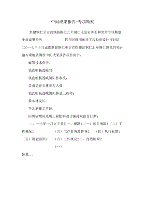 中间成果报告-专项勘察.docx