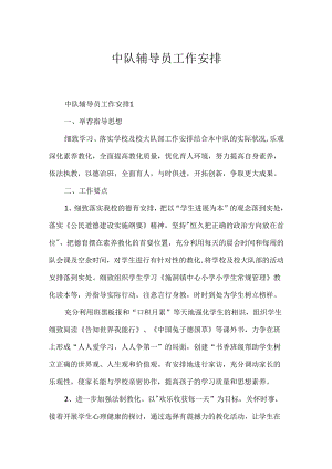中队辅导员工作计划.docx