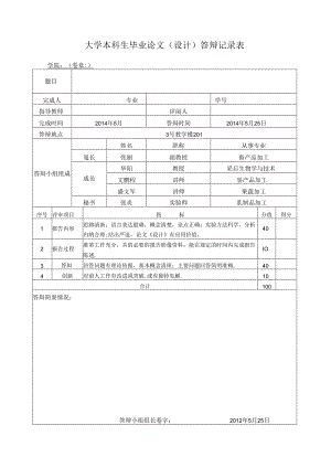 大学本科生毕业论文（设计）答辩记录表.docx