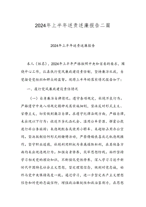 2024年上半年述责述廉报告二篇.docx