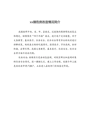 xx镇危房改造情况简介.docx