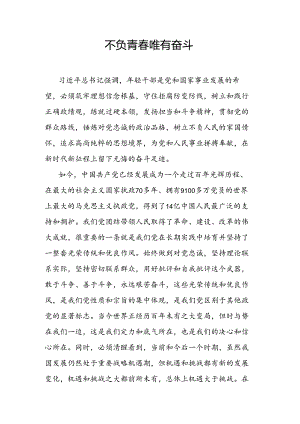 不负青春唯有奋斗.docx