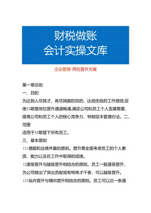 企业管理-岗位晋升方案.docx