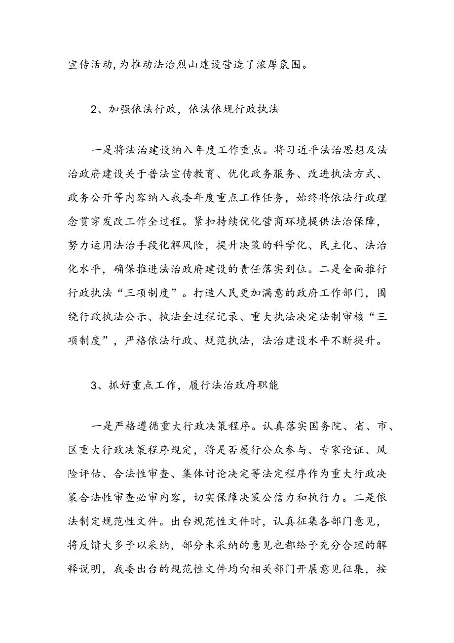 2023年履行推进法治建设第一责任人职责情况述职报告.docx_第2页