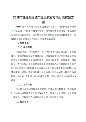市城市管理海绵城市建设收官专项行动实施方案.docx