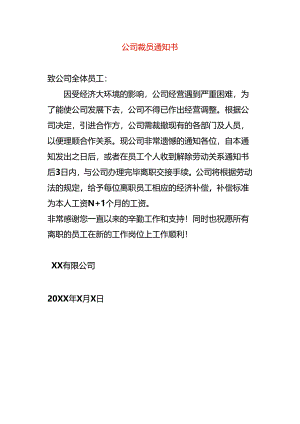 公司裁员告知书.docx