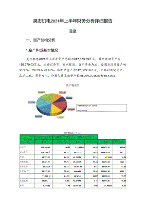 昊志机电2021年上半年财务分析详细报告.docx