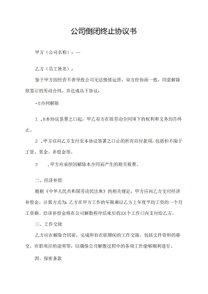 公司倒闭终止协议书.docx