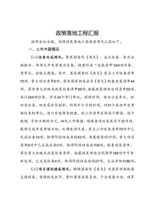 政策落地工程汇报.docx