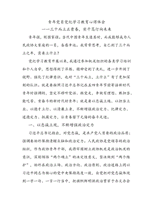 青年党员党纪学习教育心得体会.docx