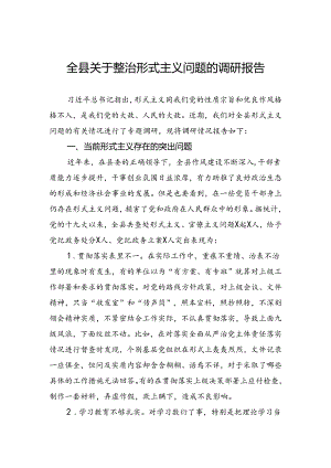 全县关于整治形式主义问题的调研报告.docx