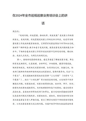 在2024年全市巡视巡察业务培训会上的讲话.docx