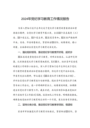 2024党纪学习教育开展情况工作总结报告八篇.docx