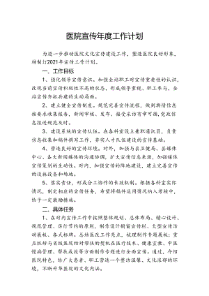 医院宣传工作计划.docx