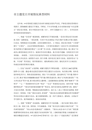 市主题党日开展情况典型材料.docx