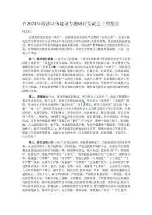 在2024年政法队伍建设专题研讨交流会上的发言.docx