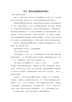 关于一群光头男孩的读书笔记.docx